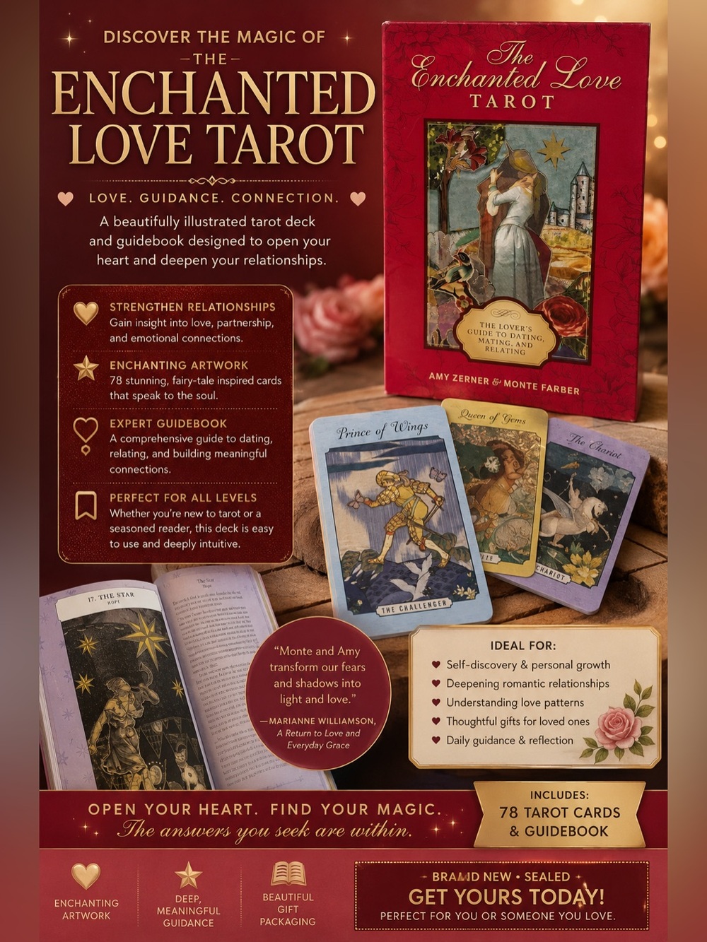The Enchanted Love Tarot Deck - Red Box